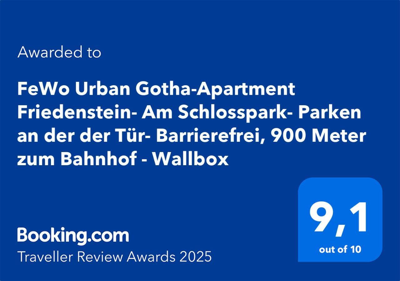 Fewo Urban Gotha-Apartment Friedenstein- Am Schlosspark- Parken An Der Der Tuer- Barrierefrei, 900 Meter Zum Bahnhof - Wallbox Екстериор снимка